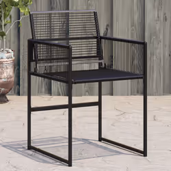 VidaXL 4008578 outdoor chair Terrace Polyrattan, Steel Black