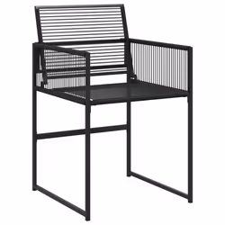 VidaXL 4008578 outdoor chair Terrace Polyrattan, Steel Black - Additional view 5