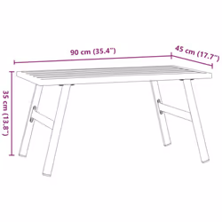 vidaXL Garden Coffee Table Outdoor Dining Table Black Powder-coated Steel - Additional view 3