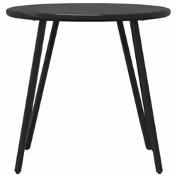 vidaXL Garden Coffee Tables Dining Table 2 pcs Round Black Powder-coated Steel - Additional view 4