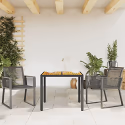 vidaXL Garden Chairs Outdoor Chair Patio Dining Chair 2 pcs Black Poly Rattan - Additional view 2