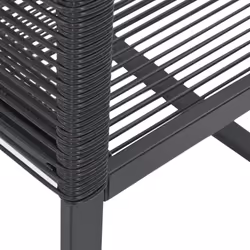 vidaXL Garden Chairs Outdoor Chair Patio Dining Chair 4 pcs Black Poly Rattan - Additional view 7