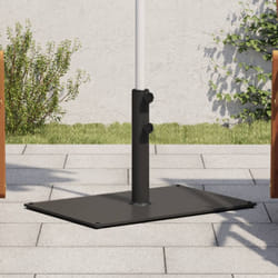 vidaXL Parasol Base for Ã32/38/48 mm Poles Umbrella Base 15 kg Rectangular