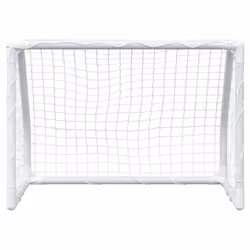 vidaXL Kids' Football Goals Garden Football Net 2 pcs with Ball White Metal - Additional view 4