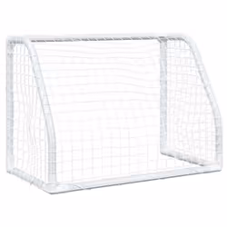 vidaXL Kids' Football Goals Garden Football Net 2 pcs with Ball White Metal - Additional view 6