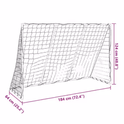 vidaXL Kids' Football Goal with Balls 2-in-1 Football Net Soccer Goal White