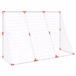 vidaXL Kids' Football Goal with Balls 2-in-1 Football Net Soccer Goal White - Additional view 6