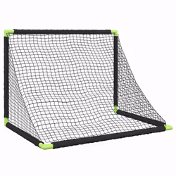 vidaXL Kids' Football Goal Foldable Football Net Garden Soccer Goal Black - Additional view 6