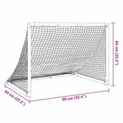 vidaXL Kids' Football Goal Foldable Football Net Garden Soccer Goal Black - Additional view 9