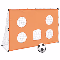 vidaXL Kids' Football Goal with Targeting Mat & Ball Football Net Soccer Goal