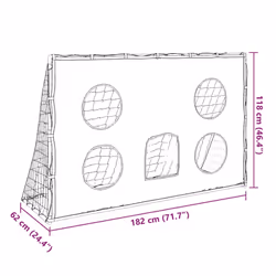 vidaXL Kids' Football Goal with Targeting Mat & Ball Football Net Soccer Goal