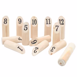 vidaXL Number Kubb Game Set 13 Piece & Carrying Bag Toss Game Solid Pine Wood - Additional view 2
