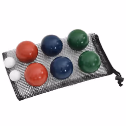 vidaXL Bocce Ball Set 8 Piece with Carrying Bag Bocce Game Solid Pine Wood - Additional view 4