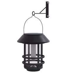 vidaXL Solar Outdoor Wall Lanterns Pathway Lamp Wall Light Flickering Flame - warm white, 2 pcs - Additional view 5