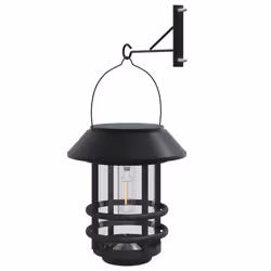 vidaXL Solar Outdoor Wall Lanterns Pathway Lamp Wall Light Flickering Flame - white, 2 pcs - Additional view 5