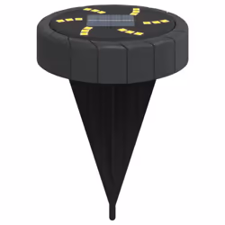 vidaXL Solar Ground Lights with Ground Spikes Solar Outdoor Light Warm White - model 1, 4 pcs