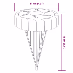 vidaXL Solar Ground Lights with Ground Spikes Solar Outdoor Light Warm White - model 1, 4 pcs - Additional view 5
