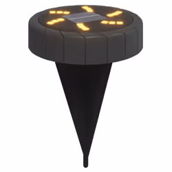 vidaXL Solar Ground Lights with Ground Spikes Solar Outdoor Light Warm White - model 1, 12 pcs