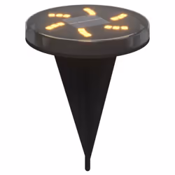 vidaXL Solar Ground Lights with Ground Spikes Solar Outdoor Light Warm White - model 2, 12 pcs