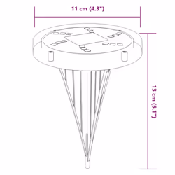 vidaXL Solar Ground Lights with Ground Spikes Solar Outdoor Light Warm White - model 2, 12 pcs - Additional view 6