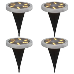 vidaXL Solar Ground Lights with Ground Spikes Solar Outdoor Light Warm White - model 3, 4 pcs