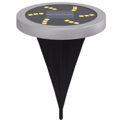 vidaXL Solar Ground Lights with Ground Spikes Solar Outdoor Light Warm White - model 3, 4 pcs