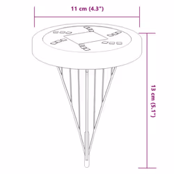 vidaXL Solar Ground Lights with Ground Spikes Solar Outdoor Light Warm White - model 3, 4 pcs - Additional view 5