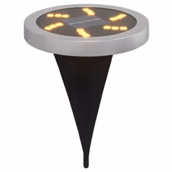vidaXL Solar Ground Lights with Ground Spikes Solar Outdoor Light Warm White - model 3, 12 pcs