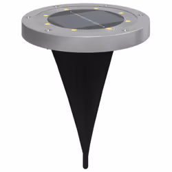vidaXL Solar Ground Lights with Ground Spikes Solar Outdoor Light Warm White - model 4, 4 pcs