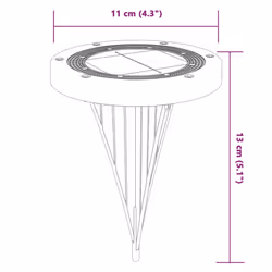 vidaXL Solar Ground Lights with Ground Spikes Solar Outdoor Light Warm White - model 5, 4 pcs - Additional view 3