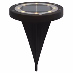 vidaXL Solar Ground Lights with Ground Spikes Solar Outdoor Light Warm White - model 5, 12 pcs