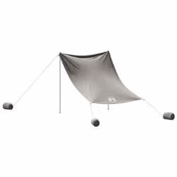 vidaXL Beach Canopy with Sand Anchors Beach Tent Sun Shelter Grey 214x236 cm - Additional view 5