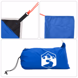 vidaXL Beach Canopy with Sand Anchors Beach Tent Sun Shelter Blue 304x300 cm - Additional view 6