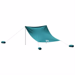 vidaXL Beach Canopy with Sand Anchors Beach Tent Sun Shelter Green 304x300 cm - Additional view 5