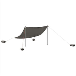 vidaXL Beach Canopy with Sand Anchors Beach Tent Sun Shelter Grey 304x300 cm