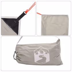 vidaXL Beach Canopy with Sand Anchors Beach Tent Sun Shelter Grey 304x300 cm