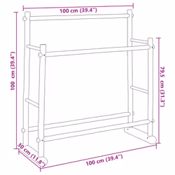 vidaXL Clothes Rack Hallway Coat Rack Clothes Stand Hat Rack Coat Rail Bamboo - Additional view 6