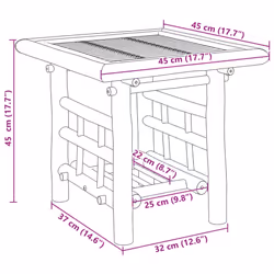 vidaXL Side Table Hall Tea Centre End Table Coffee Accent Sofa Table Bamboo - Additional view 6