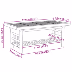 vidaXL Coffee Table Hall Tea Centre End Table Accent Side Console Table Bamboo - Additional view 6