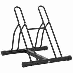 vidaXL Bicycle Stand for 2 Bikes Floor Freestanding Bike Floor Stand Steel