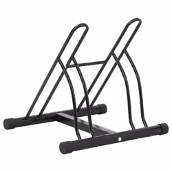 vidaXL Bicycle Stand for 2 Bikes Floor Freestanding Bike Floor Stand Steel - Additional view 4