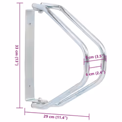 vidaXL Bicycle Stand Wall Mounted Bike Rack Bike Stand 2 pcs Galvanised Steel - Additional view 6