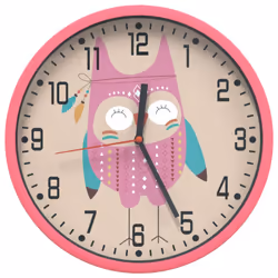 vidaXL Wall Clock Modern Quartz Round Wall Clock Pink Polystyrene and Glass