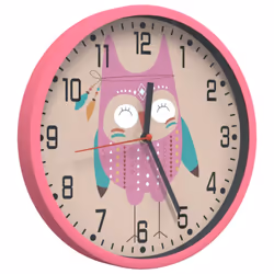 vidaXL Wall Clock Modern Quartz Round Wall Clock Pink Polystyrene and Glass