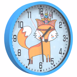 vidaXL Wall Clock Modern Quartz Round Wall Clock Blue Polystyrene and Glass