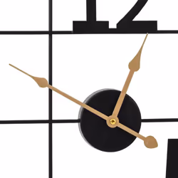 vidaXL Wall Clock Battery-Operated Modern Quartz Round Wall Clock Black Iron - Additional view 5