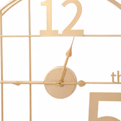 vidaXL Wall Clock Battery-Operated Modern Quartz Round Wall Clock Gold Iron - Additional view 5