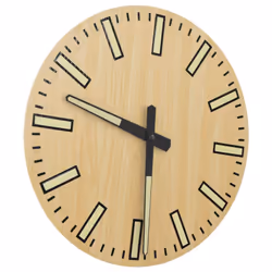 vidaXL Wall Clock with Luminous Scales and Pointers Round Wall Clock Yellow - Additional view 2