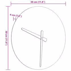 vidaXL Wall Clock with Luminous Scales and Pointers Round Wall Clock Yellow - Additional view 7