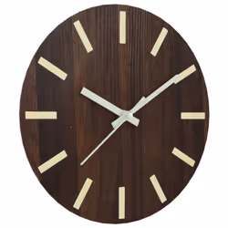 vidaXL Wall Clock with Luminous Scales and Pointers Round Wall Clock Brown